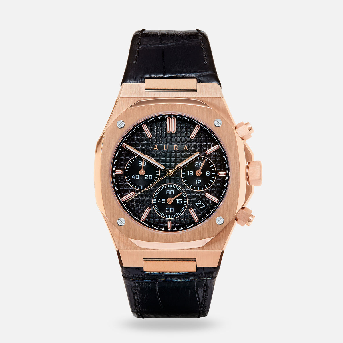 Men’s Elliot havok rose gold wristwatch Chronograph Black Watch With Rose Gold ROSE GOLD RACER  main image 2