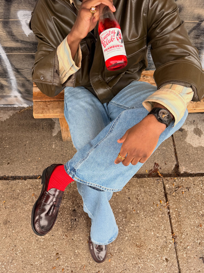 Worn by a customer