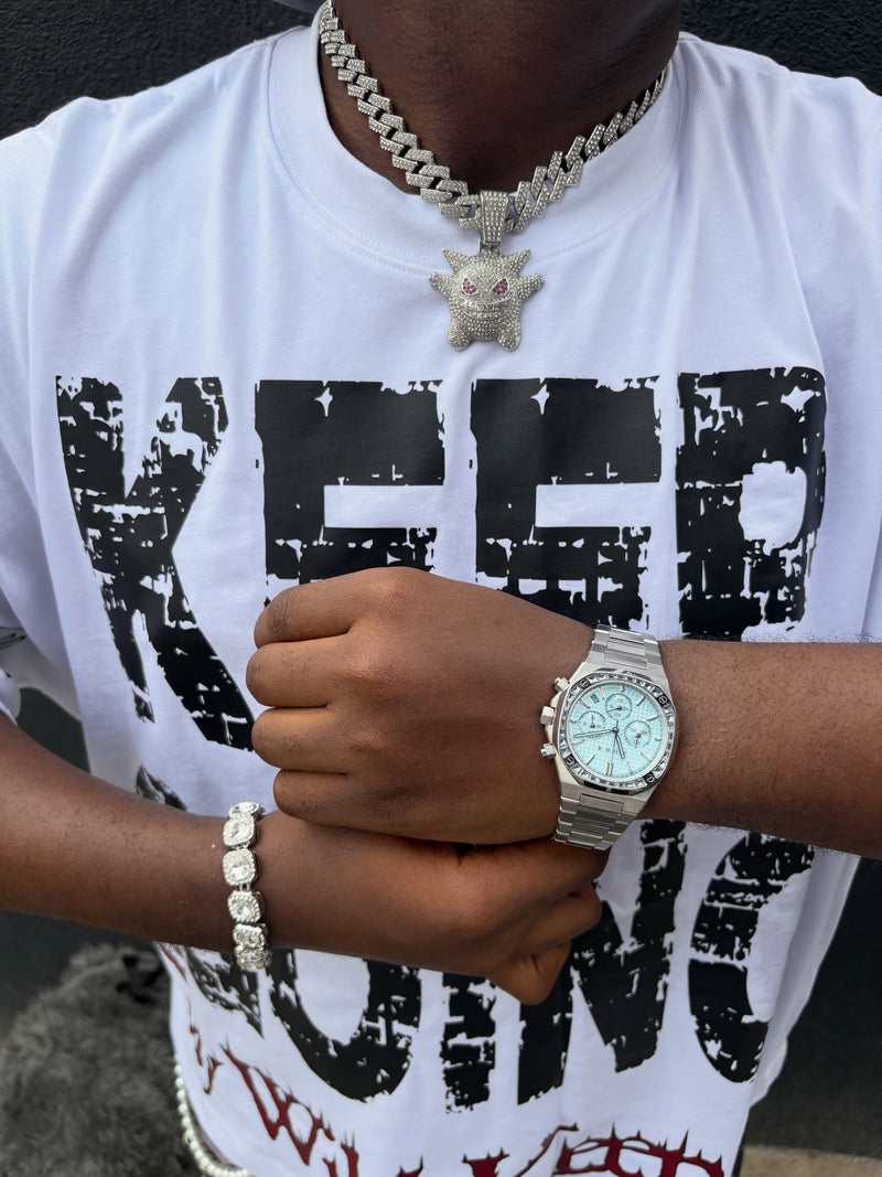 Worn by a customer
