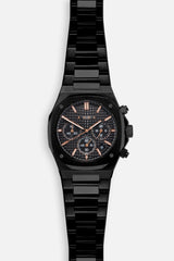 Chronograph 001: Black/Rose