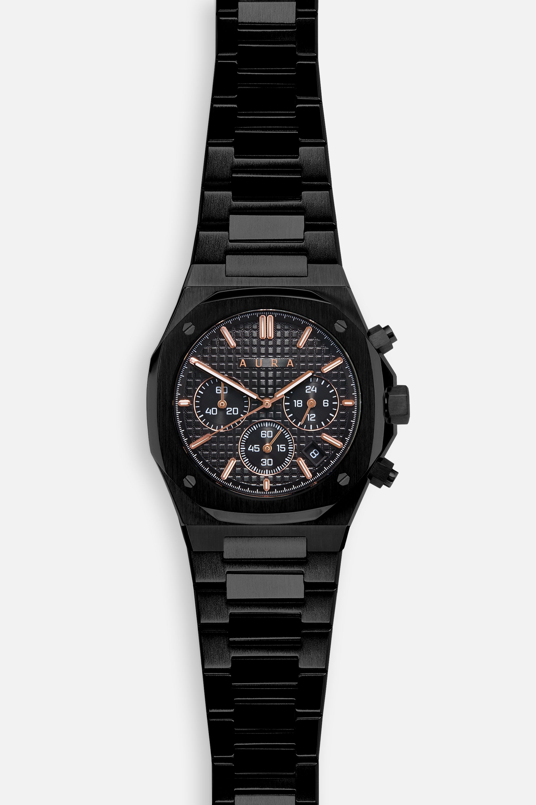 Chronograph 001: Black/Rose