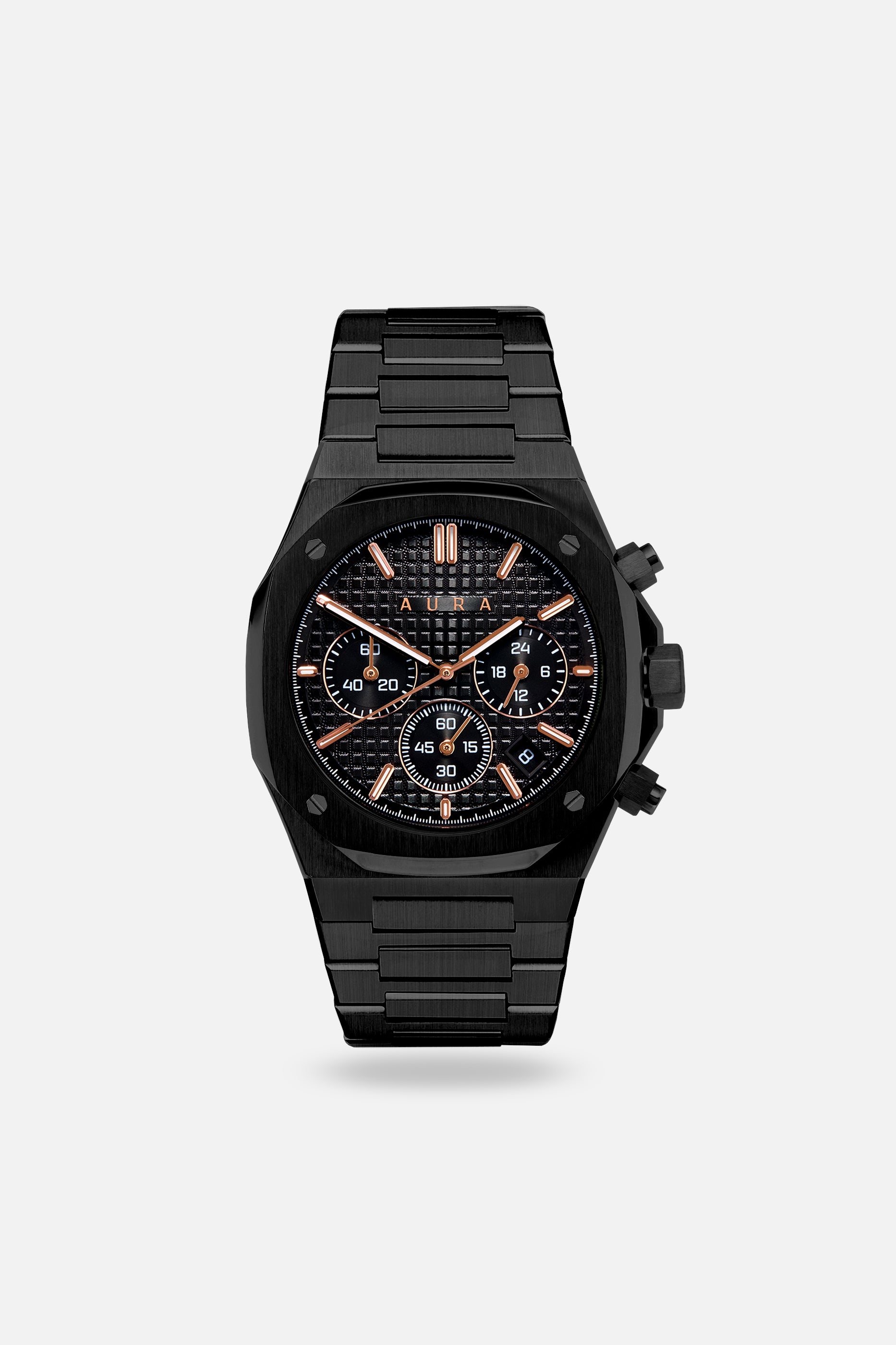 Chronograph 001: Black/Rose