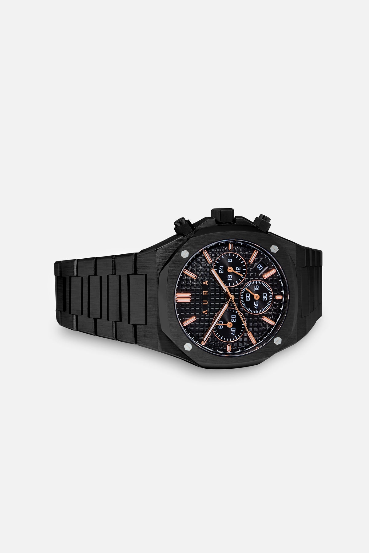Chronograph 001: Black/Rose