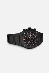 Chronograph 001: Black/Rose
