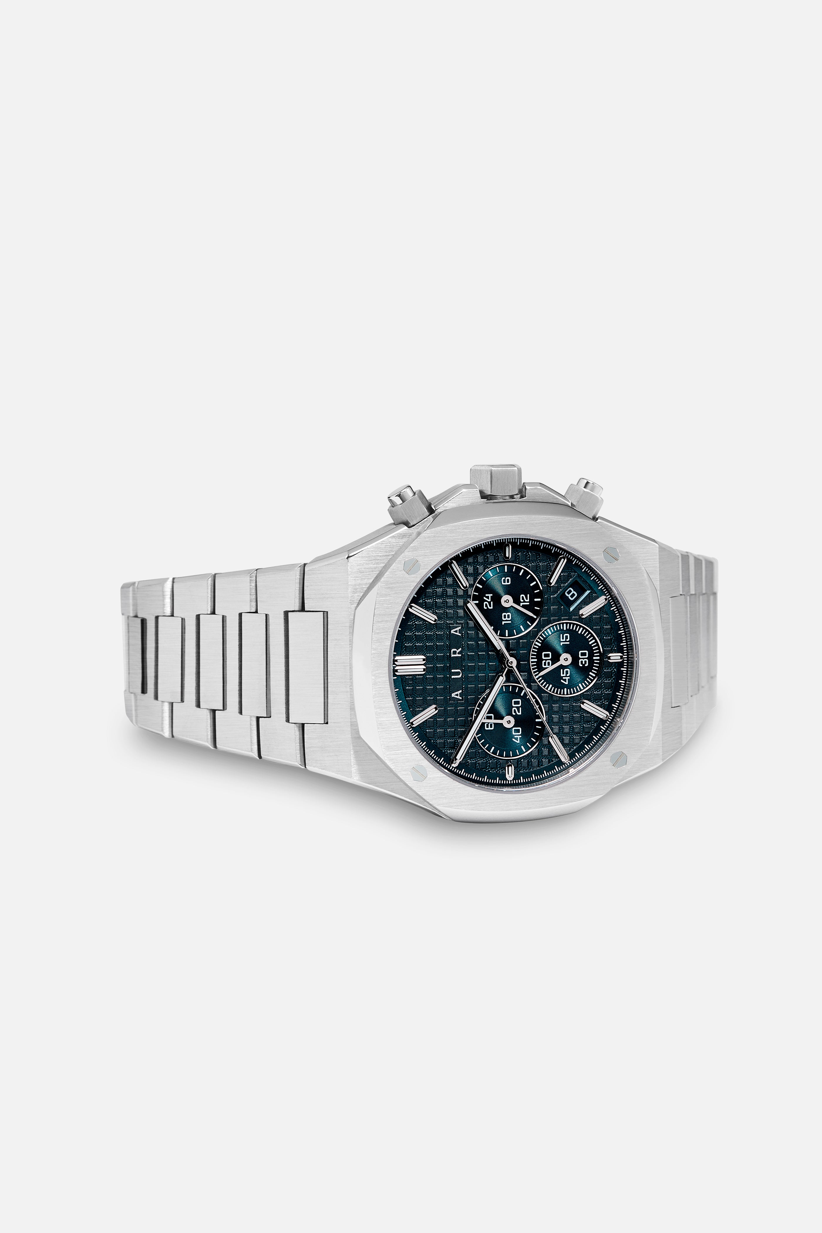 Chronograph 001: Steel/Carribean