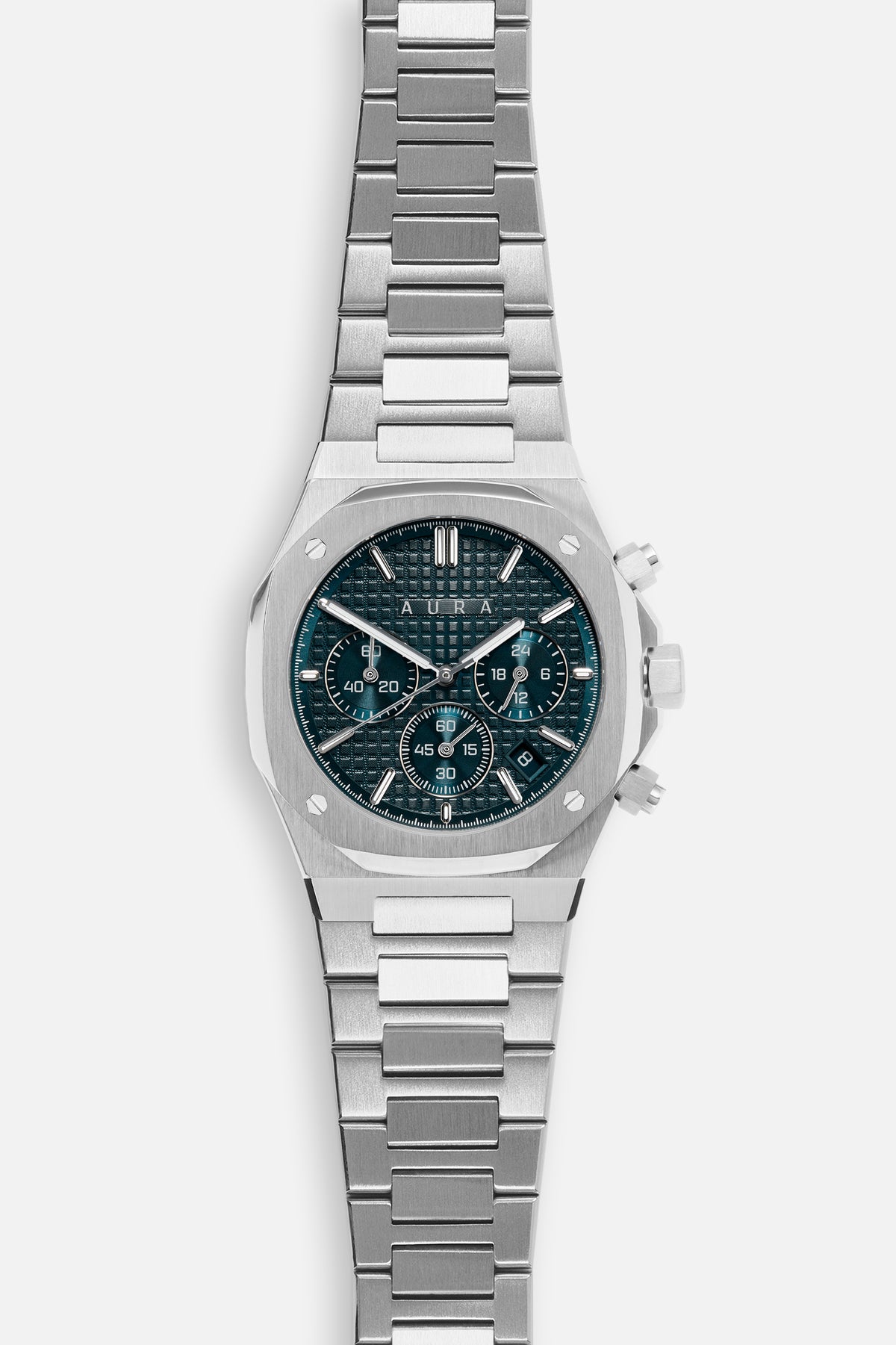 Chronograph 001: Steel/Carribean