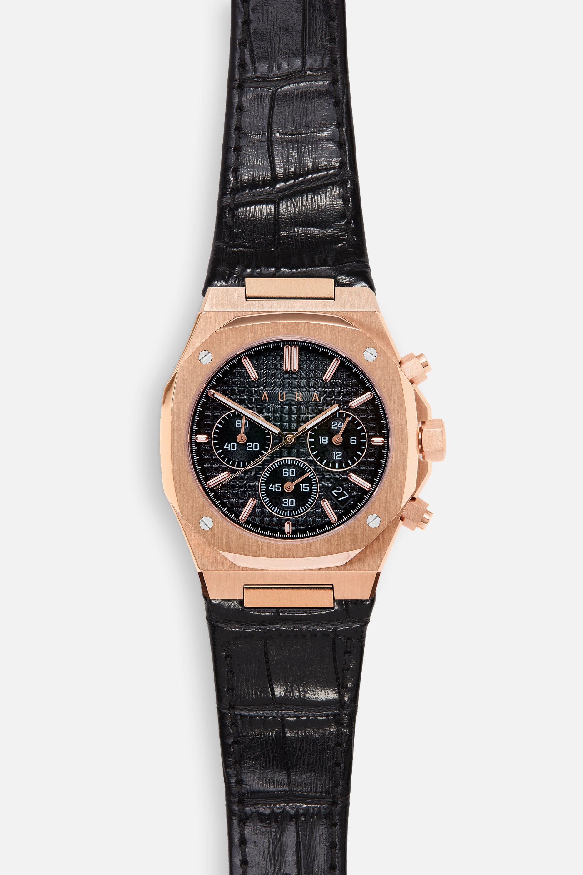 Chronograph 001: Rose/Black