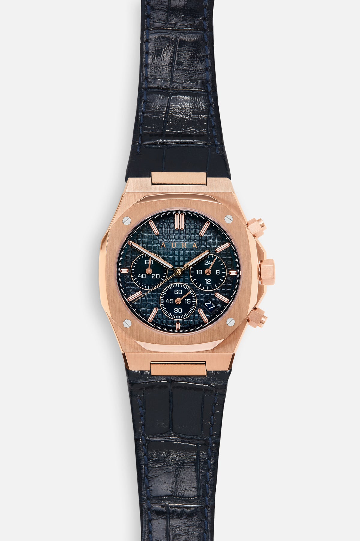 Chronograph 001: Rose/Navy