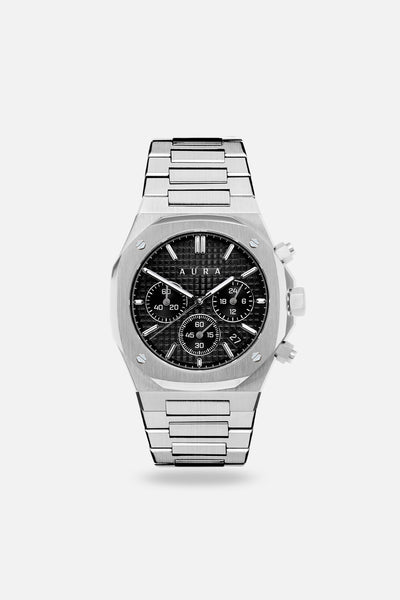 Chronograph 001: Steel/Black