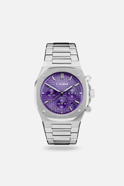 Chronograph 001: Steel/Purple