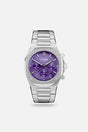 Chronograph 001: Steel/Purple