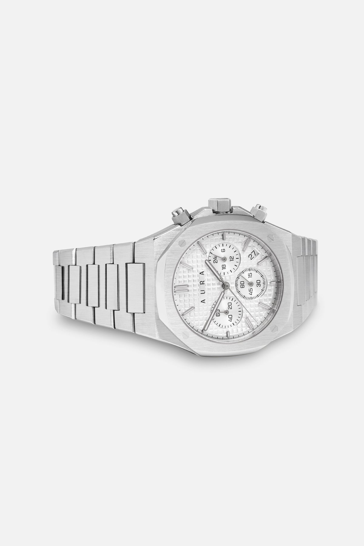 Chronograph 001: Steel/White
