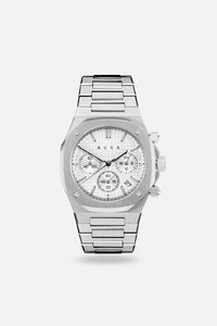 Chronograph 001: Steel/White