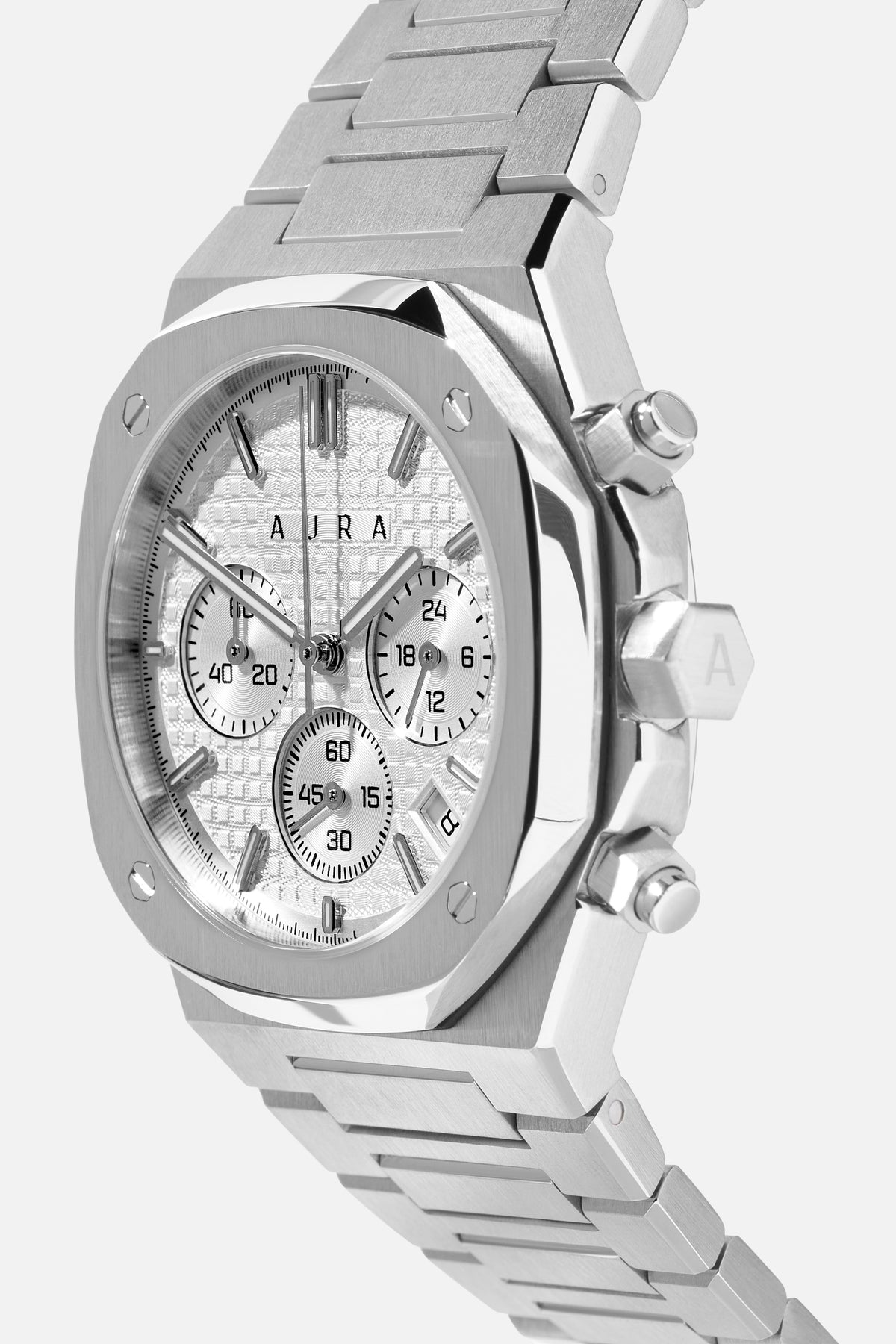 Chronograph 001: Steel/White