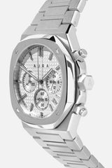 Chronograph 001: Steel/White