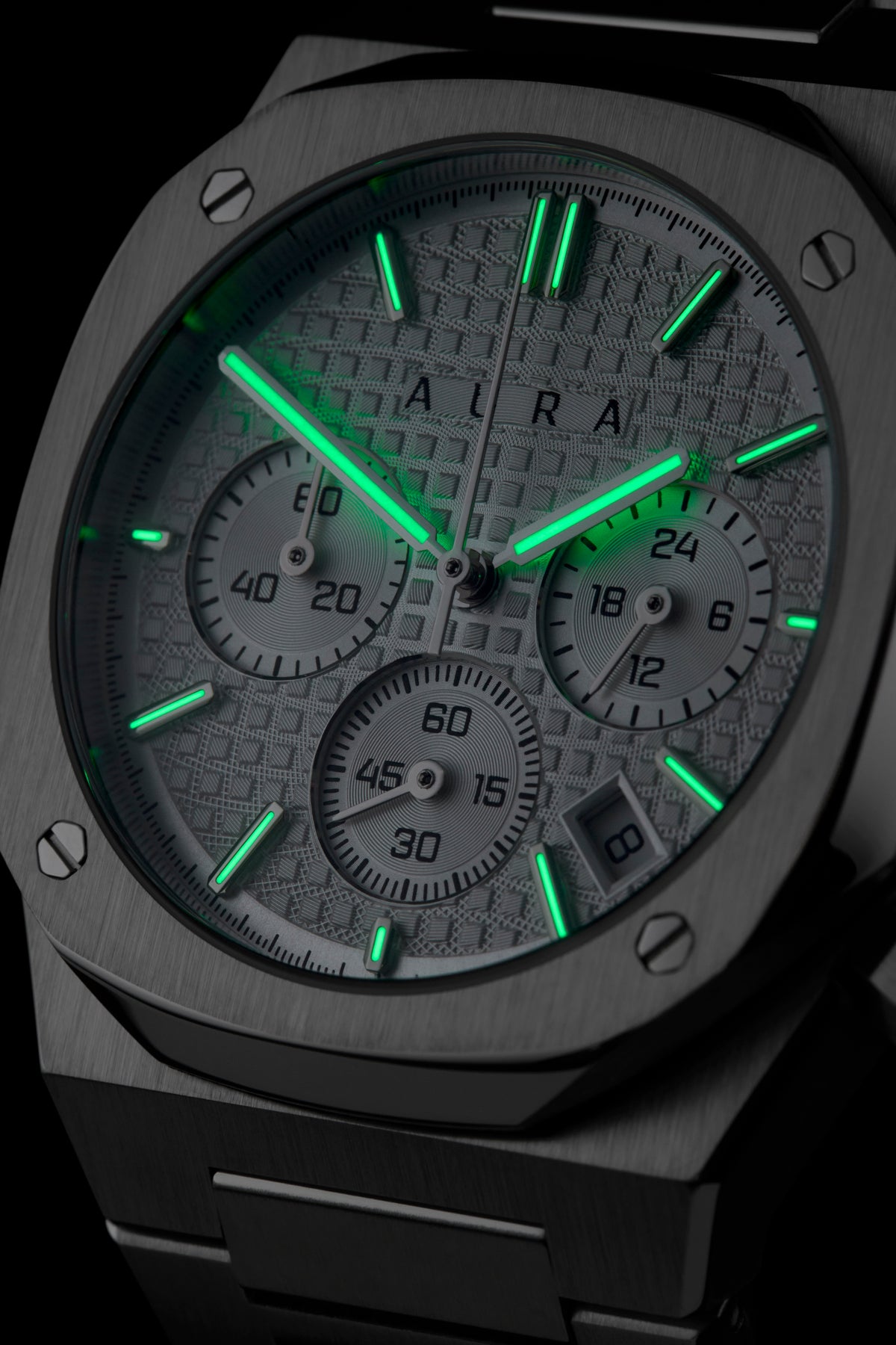 Chronograph 001: Steel/White