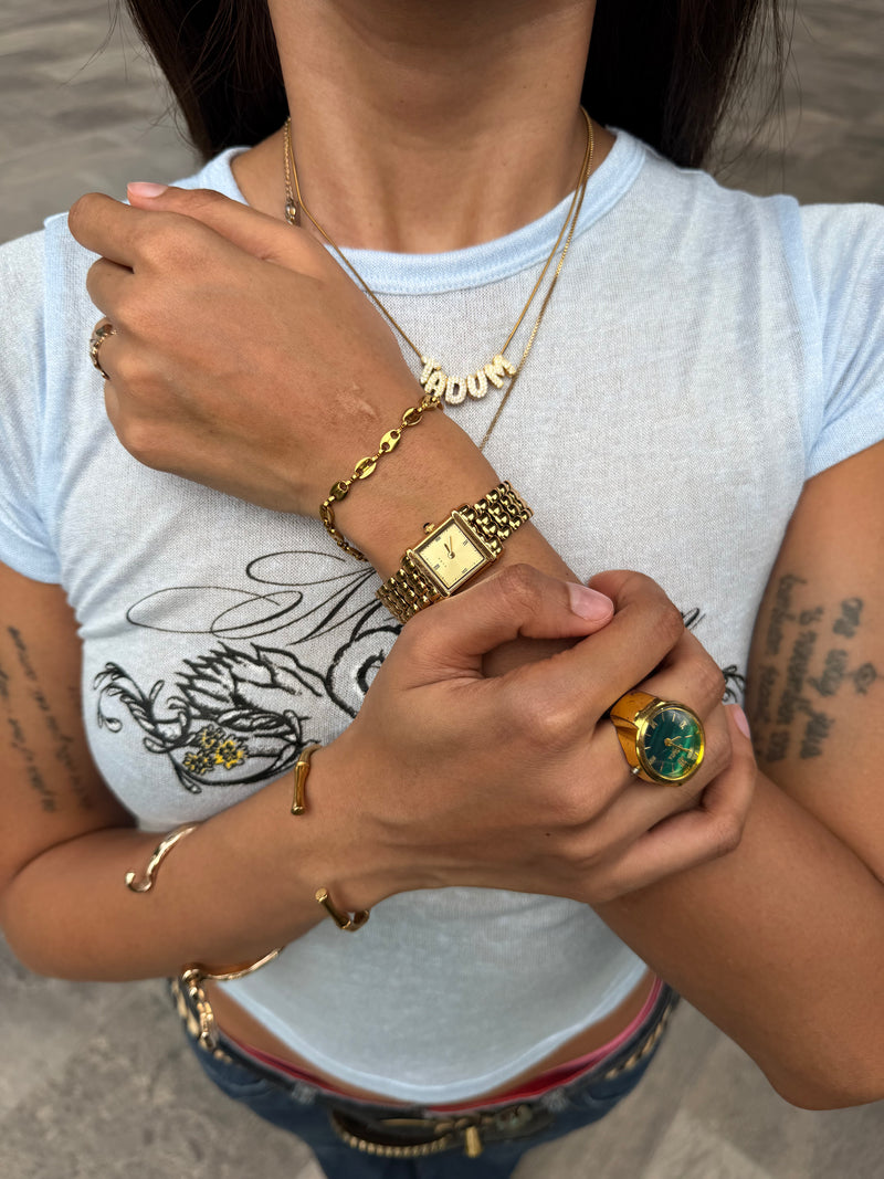 Worn by a customer
