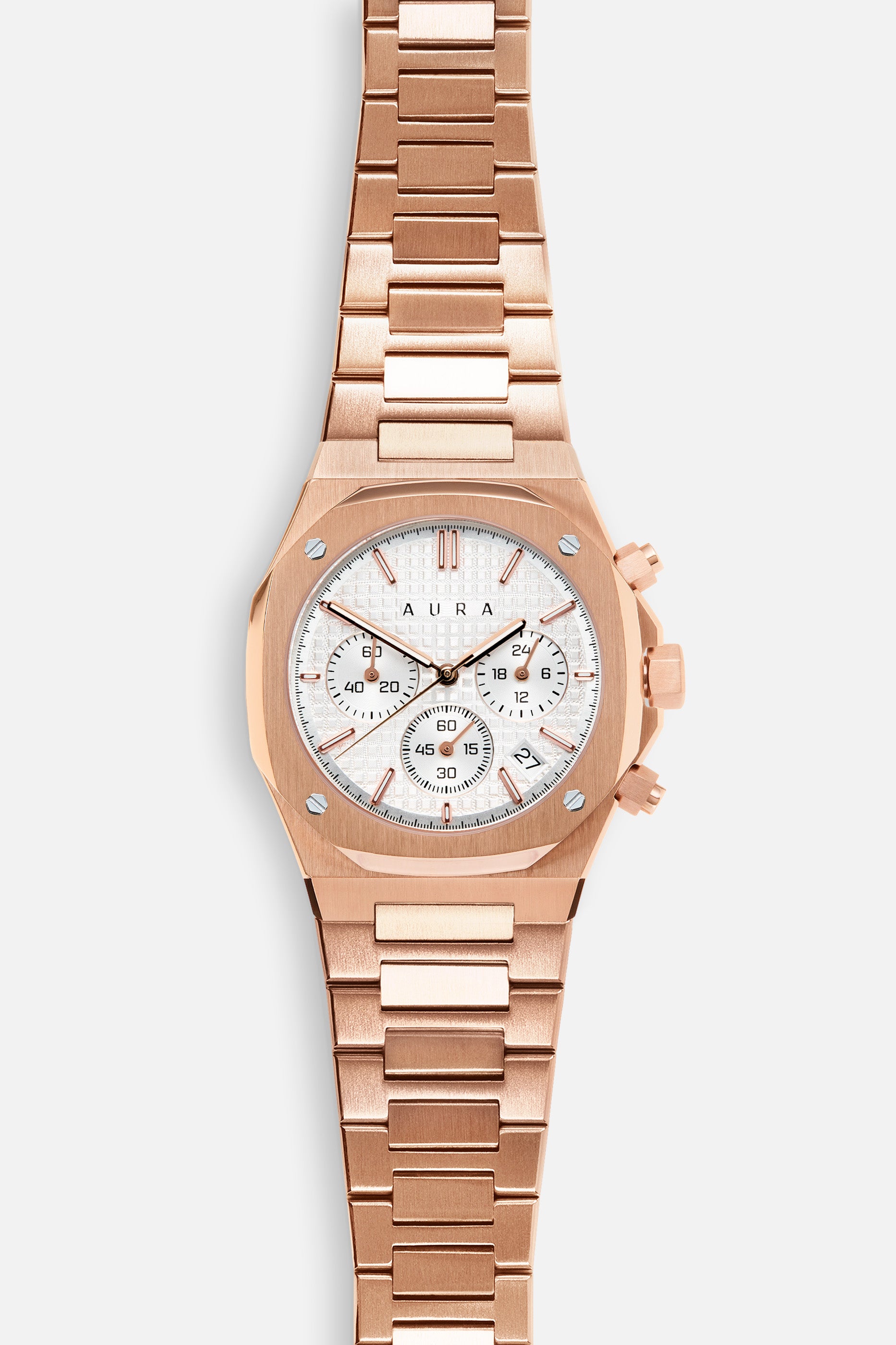 Chronograph 001: Rose/White