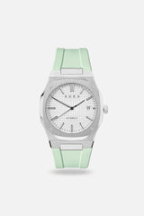 FKM Rubber Strap: Mint/Steel