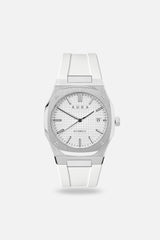 FKM Rubber Strap: White/Steel