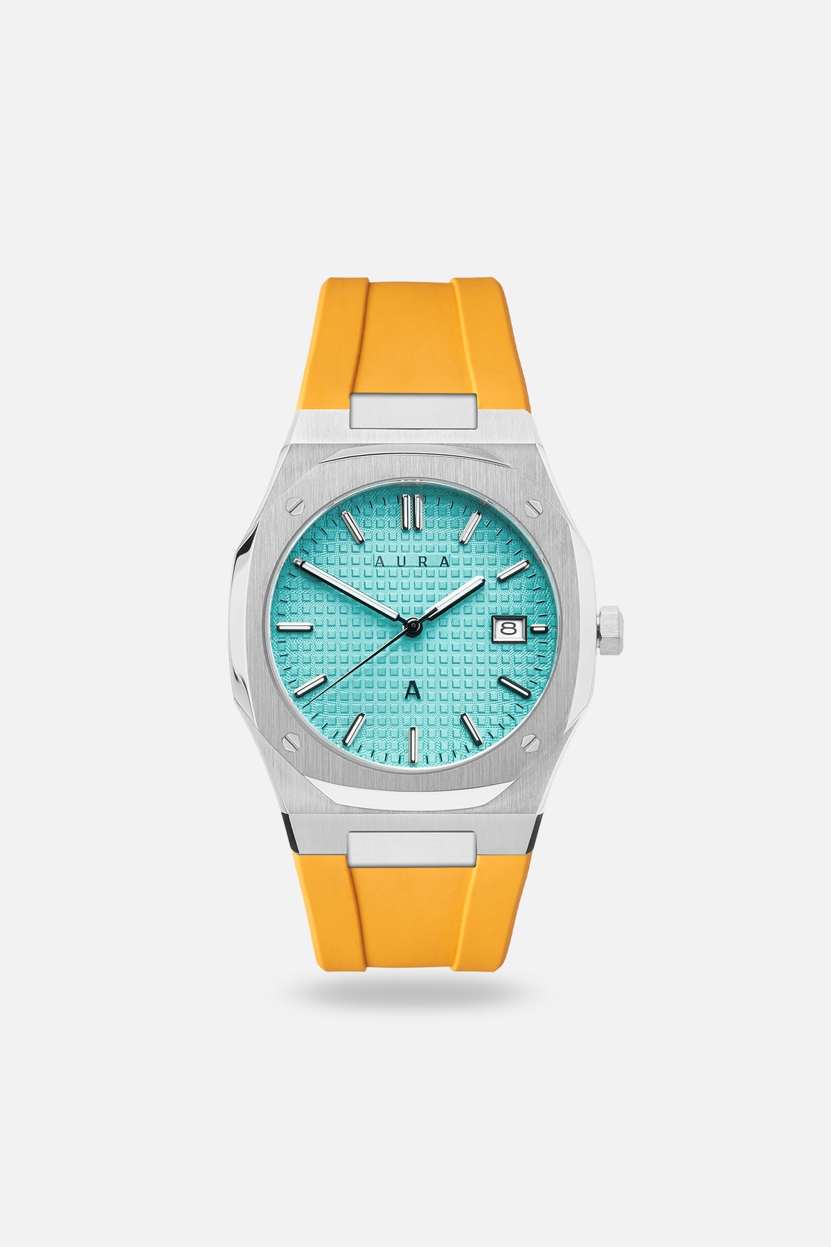 FKM Rubber Strap: Apricot/Steel