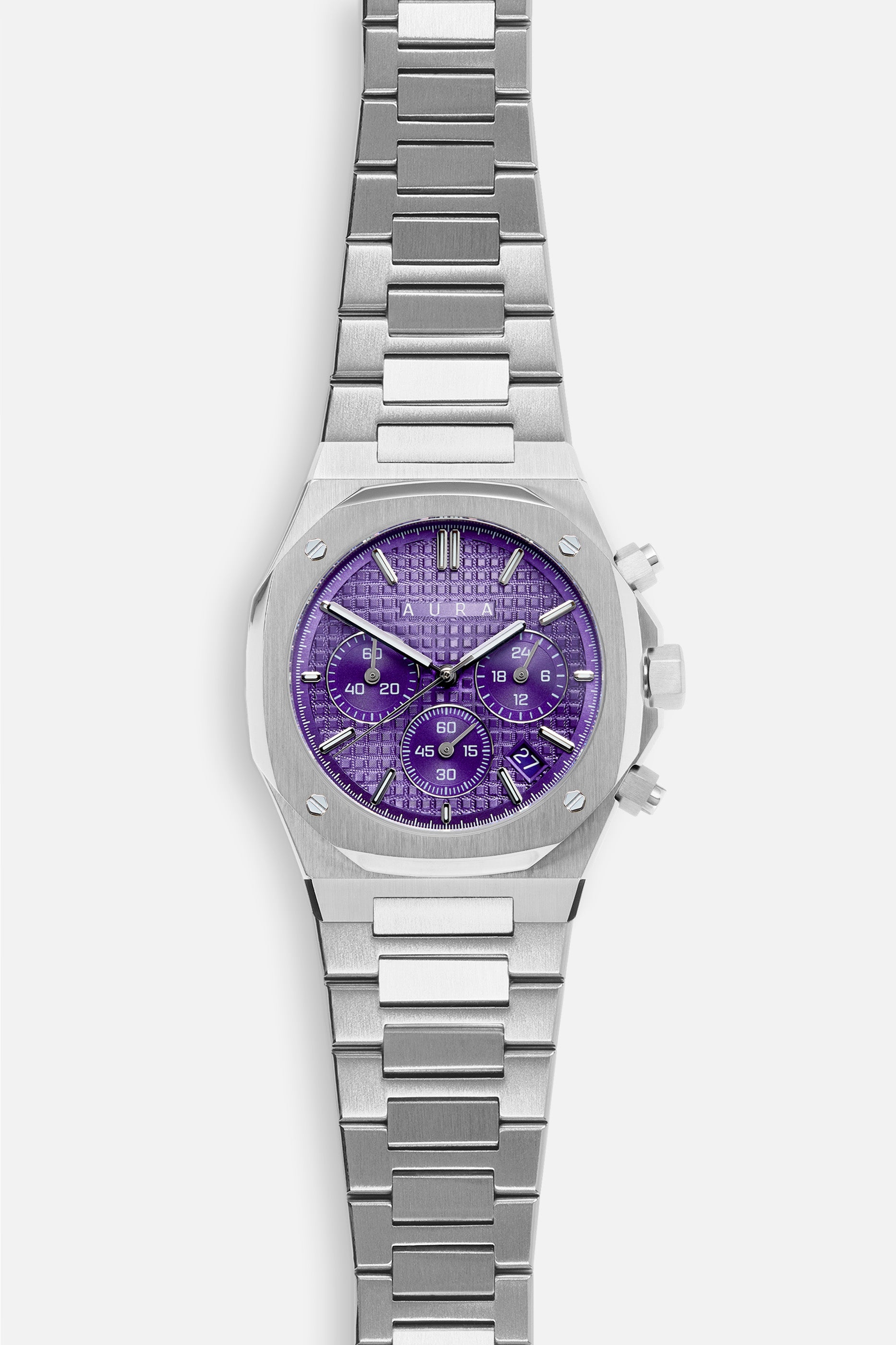 Chronograph 001: Steel/Purple