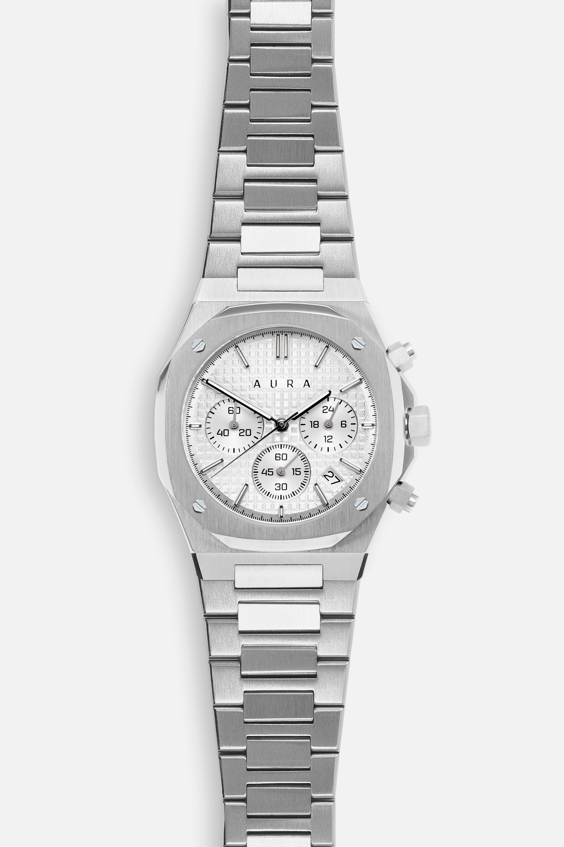 Chronograph 001: Steel/White