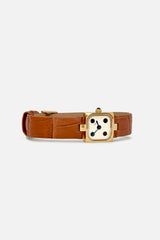 Dice: Gold/Saddle