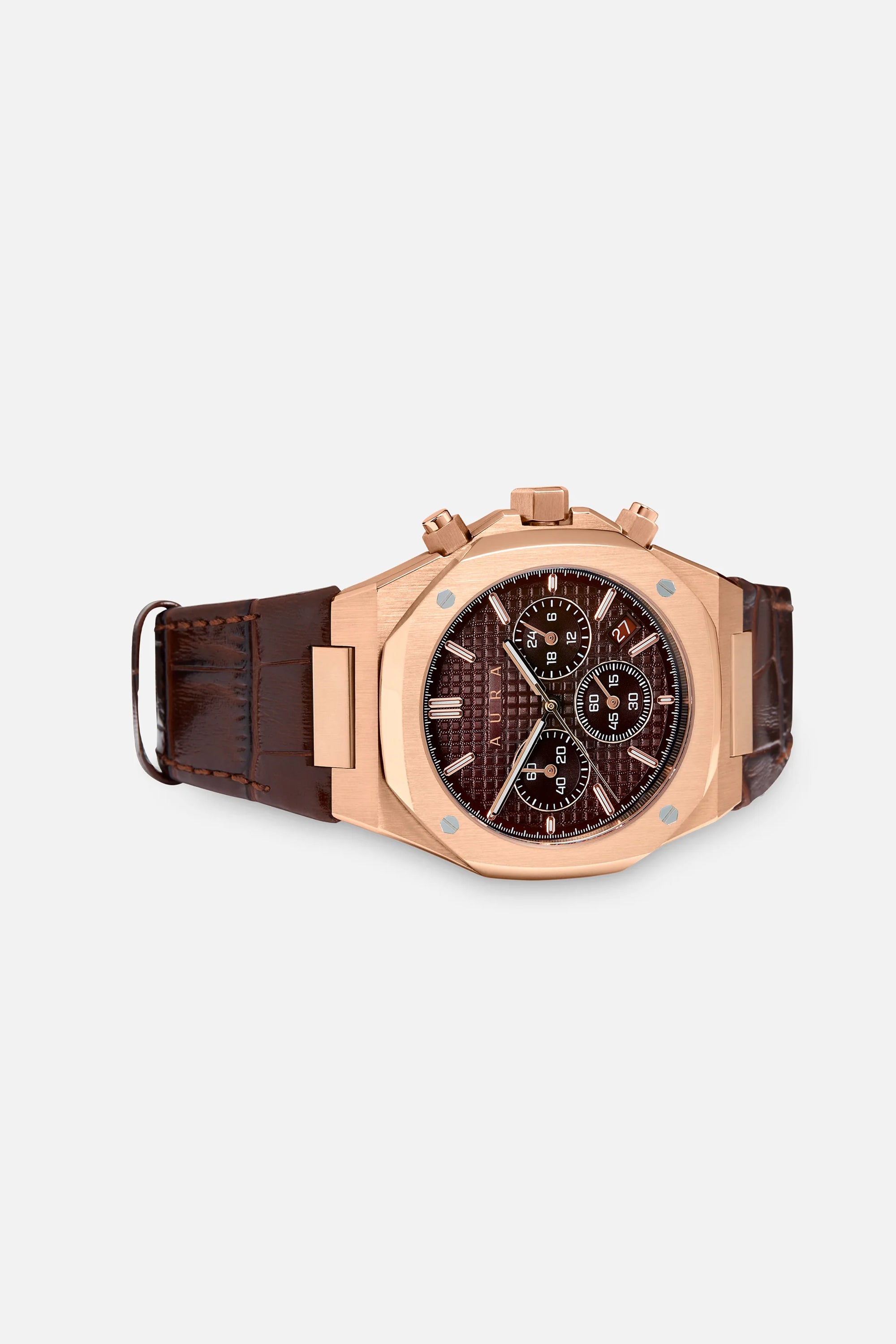 Chronograph 001: Rose/Brown